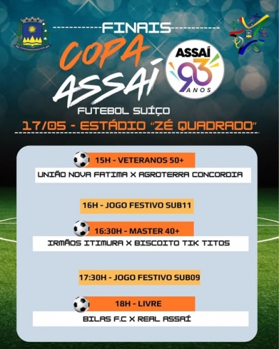 A BOLA VAI ROLAR - FINAIS DA COPA ASSAÍ NO SÁBADO 17/05
