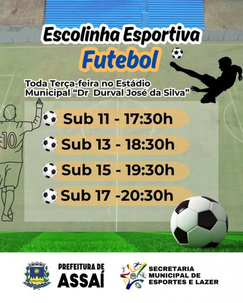 ESCOLINHA ESPORTIVA DE FUTEBOL: MAIS UMA MODALIDADE DISPONÍVEL PARA AS CRIANÇAS DE ASSAÍ