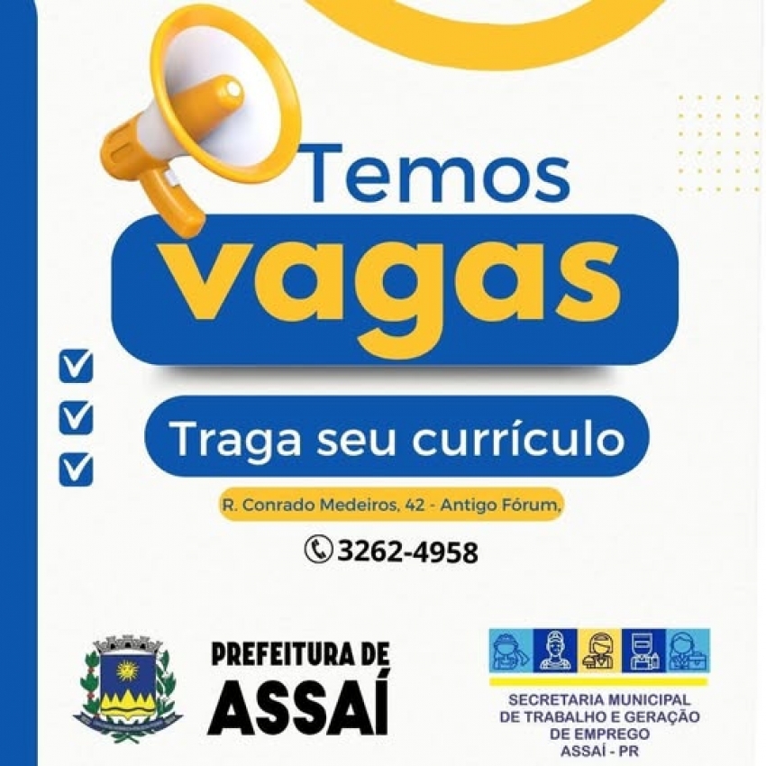 ASSAÍ - MAIS VAGAS DE EMPREGOS