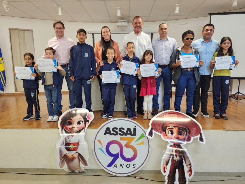 PREMIAÇÃO DO CONCURSO CULTURAL ASSAÍ 93 ANOS CELEBRA TALENTO E HISTÓRIA DOS ESTUDANTES